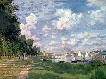 Image 3CM018 The Marina at Argenteuil  PEINTRE PAYSAGE Claude Monet