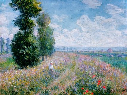 Image 3CM019 Meadow with Poplars (detail) PEINTRE PAYSAGE Claude Monet