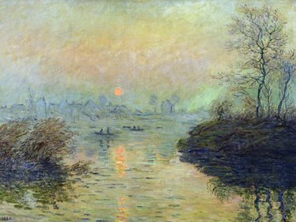 Image 3CM020 Sun Setting over the Seine at Lavacourt PEINTRE PAYSAGE Claude Monet