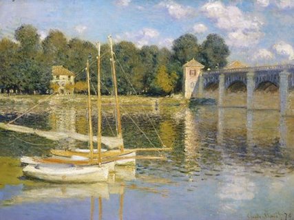 Image 3CM021 The Bridge at Argenteuil PEINTRE PAYSAGE Claude Monet