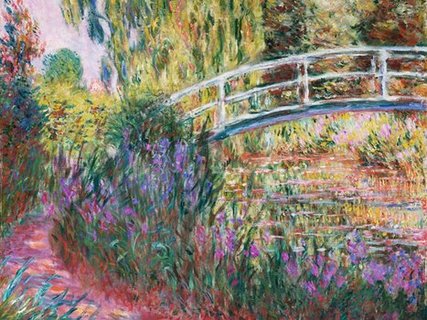 3CM1527-The-Japanese-Bridge-Pond-with-Water-Lillies-(detail)-PEINTRE-PAYSAGE-Claude-Monet