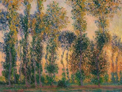 Image 3CM2668 Poplars at Giverny Sunrise PEINTRE PAYSAGE Claude Monet