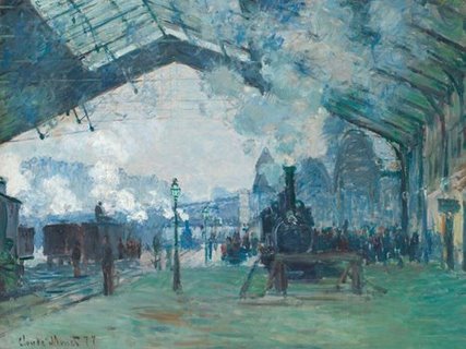 Image 3CM2670 Arrival of the Normandy Train Gare Saint-Lazare    PEINTRE PAYSAGE Claude Monet