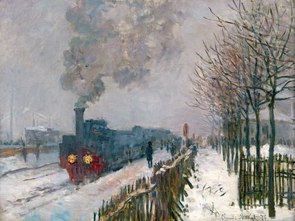Image 3CM3967 Le train dans la neige PEINTRE  Claude Monet