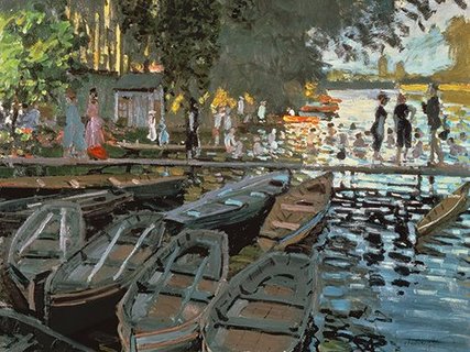 Image 3CM549 Bathers at La Grenouillere (detail) PEINTRE PAYSAGE Claude Monet