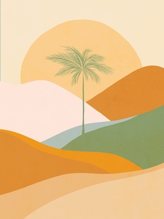 3DV06-Dominique-Vari-Palm-sunset-green