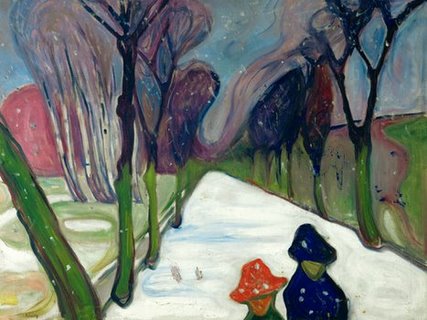 Image 3EU3017 Avenue in the Snow ART MODERNE PAYSAGE Edvard Munch