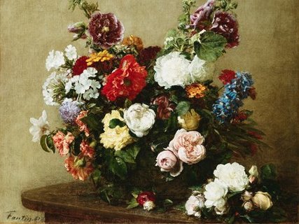 Image 3FL104 Bouquet of Various Flowers ART CLASSIQUE FLEURS Henri Fantin-Latour