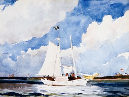 3HO2154-Fishing-Schooner-Nassau--PAYSAGE-ART-MODERNE-Winslow-Homer