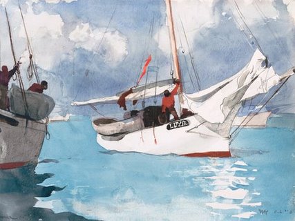 3HO2155-Fishing-Boats-Key-West-PAYSAGE-ART-MODERNE-Winslow-Homer