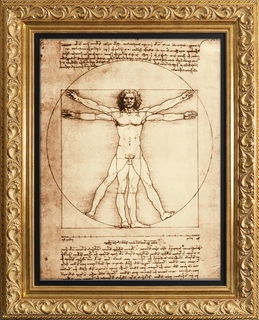 Tableau Leonardo-da-Vinci-Homme-de-Vitruve