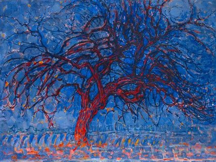 Image 3MON3081 Evening Red Tree ART MODERNE  Piet Mondrian