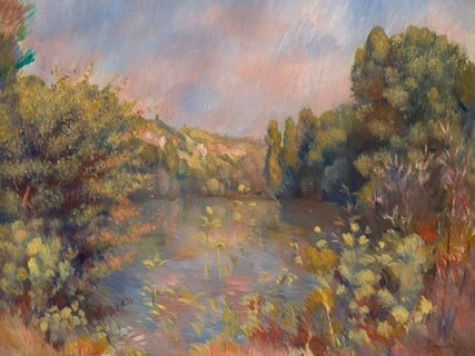 3PR2681-Lakeside-Landscape-ART-MODERNE-PAYSAGE-Pierre-Auguste-Renoir-