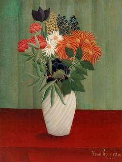 Image 3RU5640 Henri Rousseau Bouquet of Flowers with China Asters and Tokyos