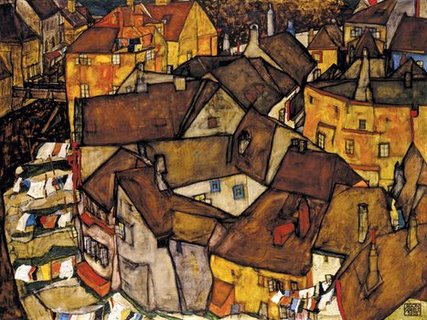 Image 3SC1580 Crescent of Houses The Small City V ART MODERNE PAYSAGE Egon Schiele