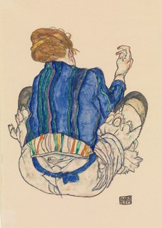 3SC5737-Egon-Schiele-Seated-Woman,-Back-View