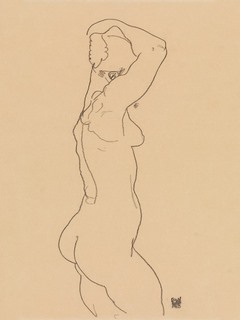 Image 3SC5744 Egon Schiele Standing Nude, Facing Right