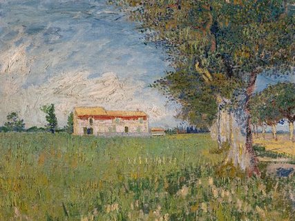 Image 3VG1540 Boerderij in een korenveld PEINTRE PAYSAGE Vincent van Gogh