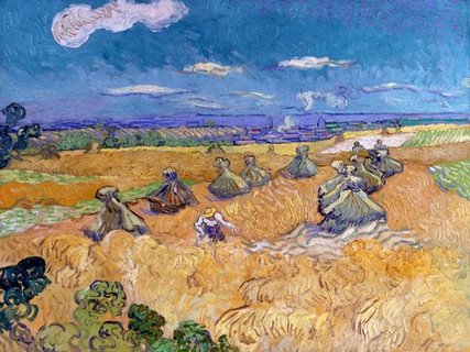 Image 3VG1543 Wheat Fields with Reaper Auvers PEINTRE PAYSAGE Vincent van Gogh