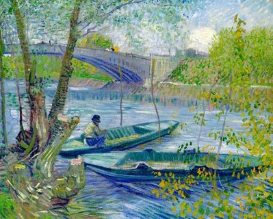 Image 3VG2638 Fishing in Spring the Pont de Clichy (Asnieres) PEINTRE PAYSAGE Vincent van Gogh