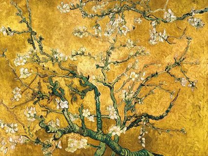 Image 3VG3106 Van Gogh Deco Mandorlo in fiore (gold variation) PEINTRE FLEURS Vincent van Gogh