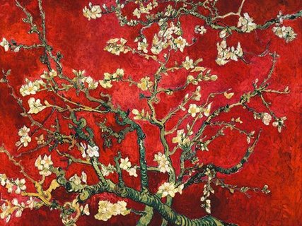 3VG3108-Van-Gogh-Deco-Mandorlo-in-fiore-(red-variation)-PEINTRE-FLEURS-Vincent-van-Gogh
