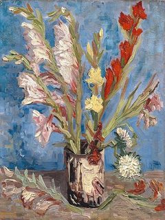 3VG606--Vase-with-Gladioli-and-China-Asters-PEINTRE-FLEURS-Vincent-van-Gogh