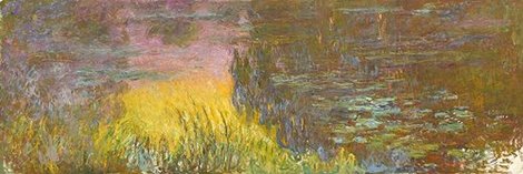 4CM1513-The-Water-Lilies---Setting-Sun-PEINTRE-PAYSAGE-Claude-Monet