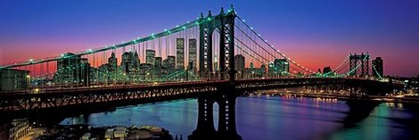 affiche 4RB1741-Manhattan-Bridge-and-Skyline-URBAIN--Richard-Berenholtz à encadrer