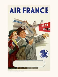 Image A163 Musée Air France Air France / Pannonceau Horaire A163