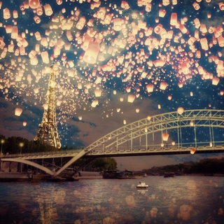 Image f844d Paula Belle Flores Love Wish Lanterns over Paris