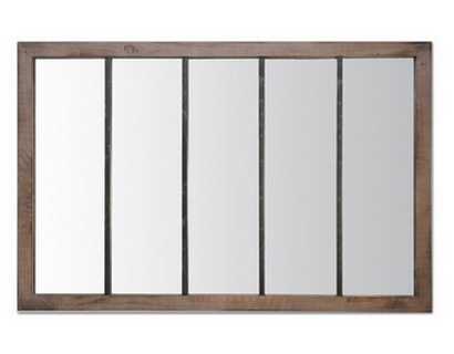 Miroir-5-bandes-bois-fonce-et-metal-use