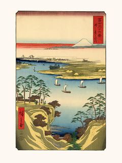 Image Hiroshige Colline de l`Oie sauvage et la rivière Tone SE_HiroshigeCollinedel_OiesauvageetlariviereTone