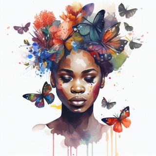 Tableau-deco-plexiglass Cfs-Butterfly-African-
