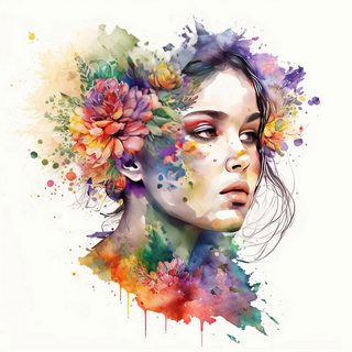 Tableau-deco-plexiglass Cfs-Floral-Woman-