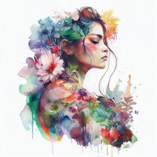 Tableau-deco-plexiglass Cfs-Woman-Flowers-