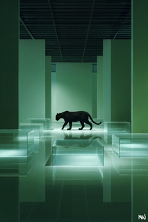 Tableau-deco-plexiglass Bagheera---Neon-WALD