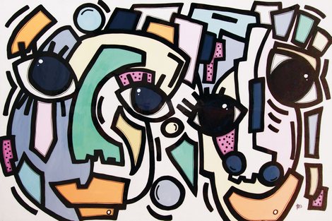 Tableau-deco-plexiglass Lorel-Et-Hardy--ROSY-CRIBEILLET