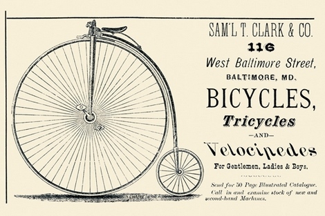 bga375025-Bicycles-Tricycles-and-Velocipedes-VINTAGE-VEHICULE--Unknown