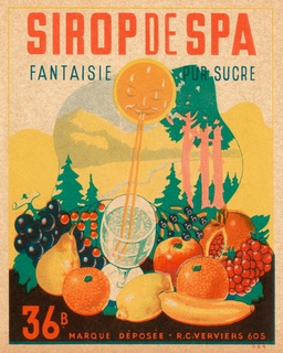 Image bga375090 Sirop da Spa VINTAGE   Vintage Booze Labels