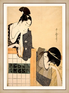 Couple-avec-un-paravent---Utamaro