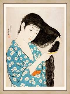 Femme-peignant-ses-cheveux---Goyo-Hashiguchi