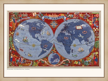 Air-France-/-MAPPEMONDE-Sur-les-ailes-d'Air-France...-A242---Musee-Air-France