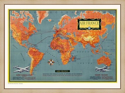 Air-France-/-MAPPEMONDE-Sur-les-Ailes-d--Air-France-decouvrez-le-monde-a-votre-tour-A253---Musee-Air-France