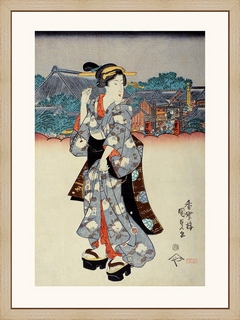 Femme-au-kimono-gris---KUNISADA