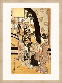 Fukubuki-Deux-femmes-debout-tenant-de-petites-boites...---Utamaro