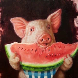 Image h1252d Pig Out HUMOUR ANIMAUX  Lucia Heffernan