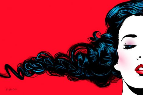 Image ig7920 Black Curl on red Thierry Beaudenon