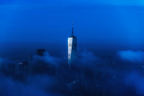 Image ig9211 New York the blue One World Trade Center Sandrine Mulas PAYSAGE URBAIN