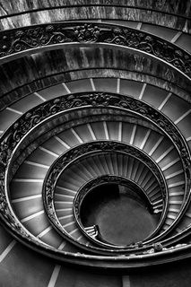 Image ig9306 Roman Staircase black & white Ronin escalier